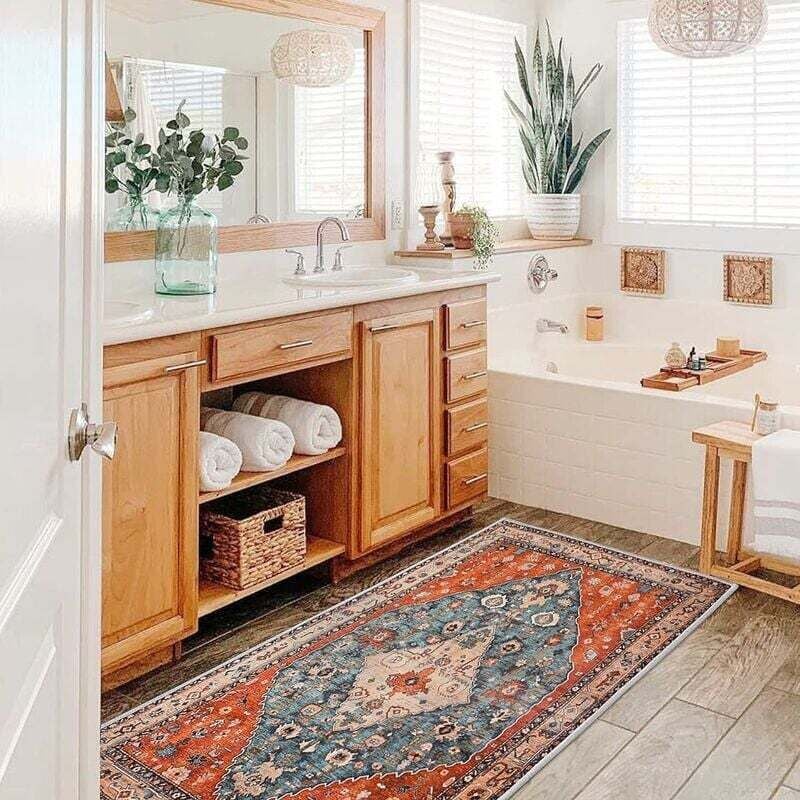 Gabrielle Teppich, 160 x 80 cm, Kunst-Schlafzimmer, Wohnzimmer-Teppich, weicher, kurzfloriger Wohnzimmer-Teppich, weicher Wohnzimmer-Teppich für den