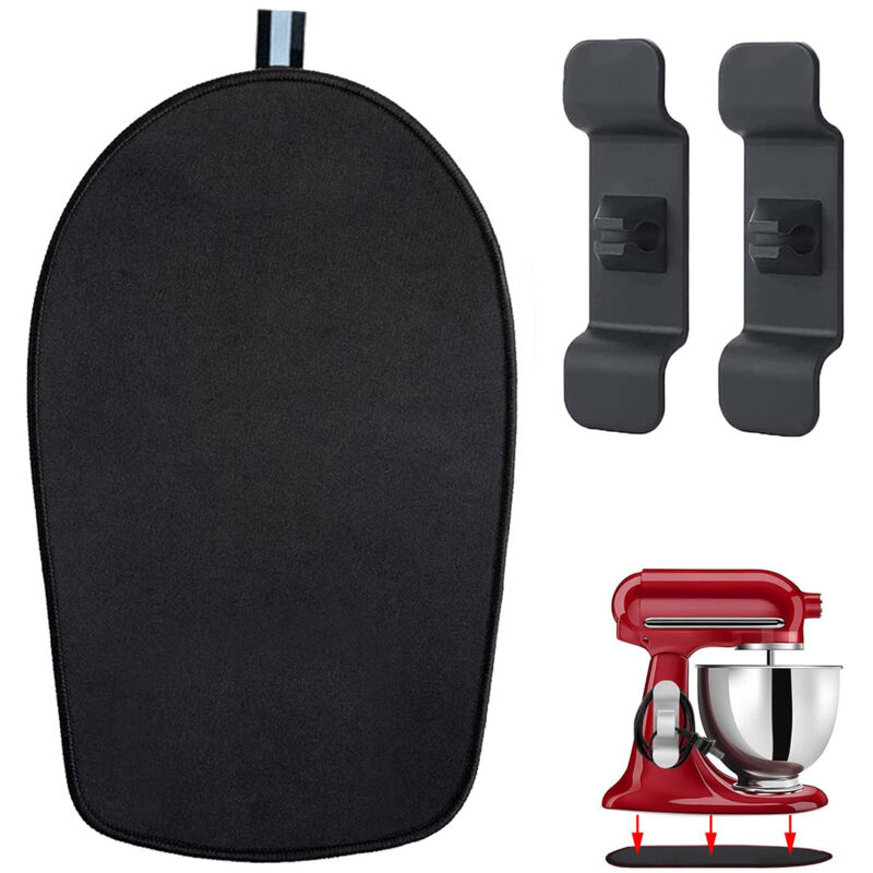 Tapis de glissement pour robot pâtissier KitchenAid avec range-câbles flexibles pour appareils KitchenAid de 4 à 5 pintes.