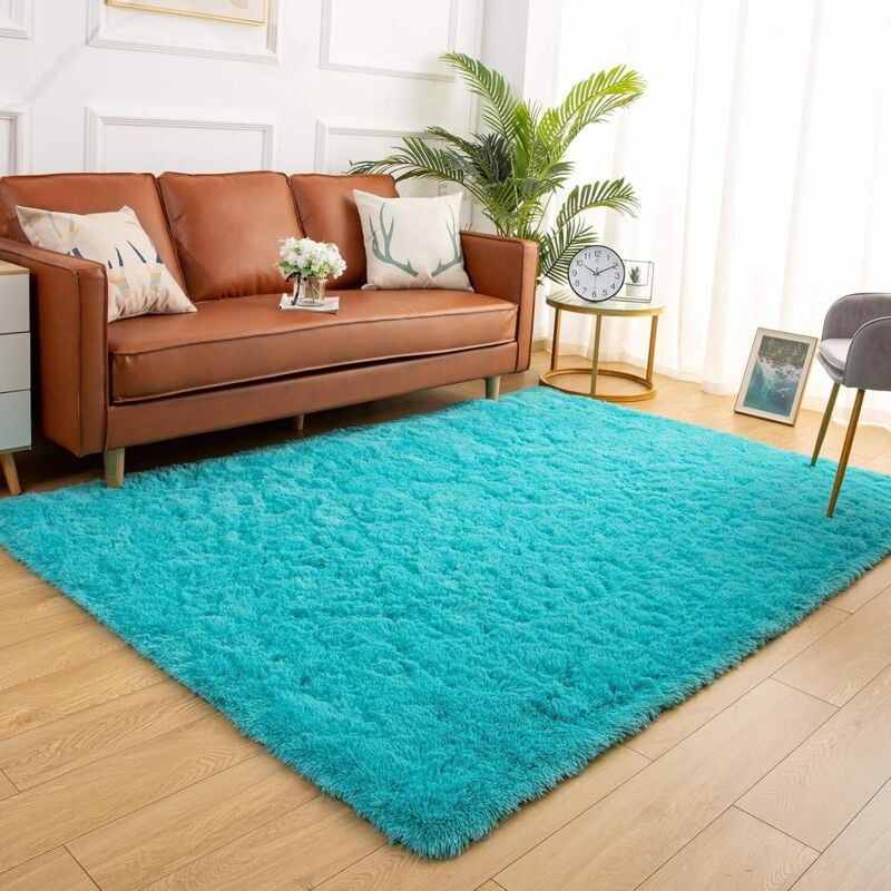 Weiche, zottelige Teppiche für Schlafzimmer, weiche Teppiche für Wohnzimmer, Kinderzimmer, Mädchenteppich, Kinderteppich, Heimdekoration, 1,2 x 1,6