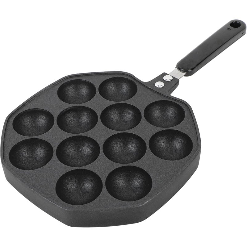 TARSHYRY Takoyaki-Pfanne, Poffertjes-Pfanne Takoyaki 12 S-Maker mit Pfanne, Aluminiumlegierung, Allage Alland.
