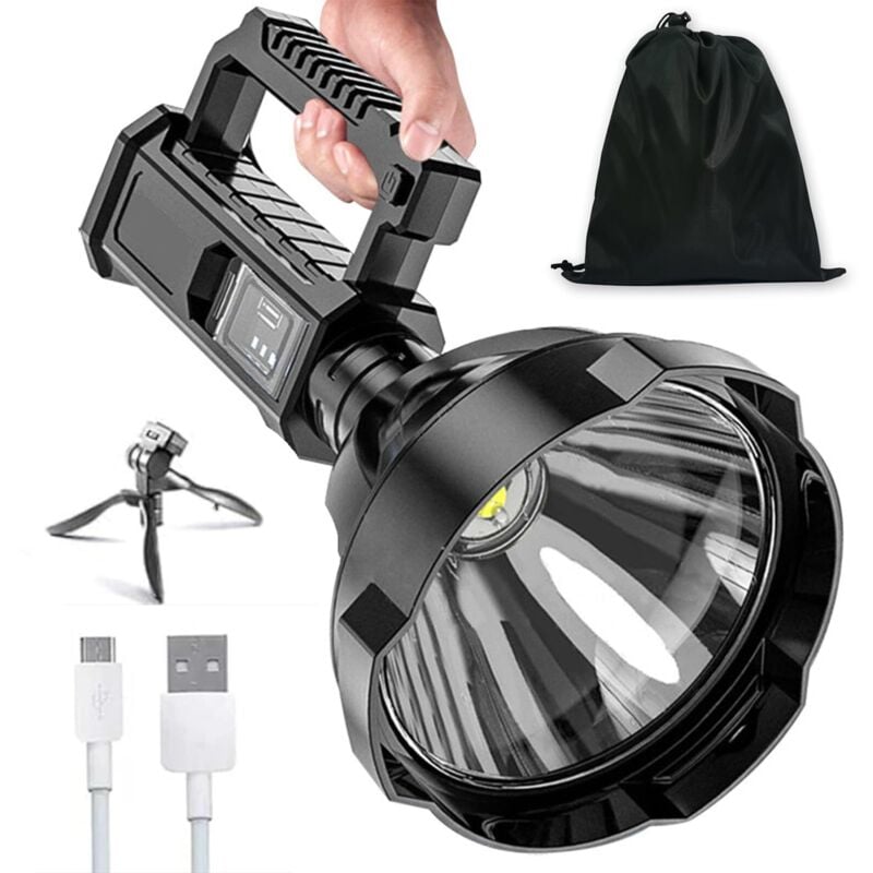 Taschenlampe 200.000 Lumen, wiederaufladbar, 200.000 Lumen Taschenlampe, hellste Taschenlampe, hellste Taschenlampe der Welt, Taschenlampe 200.000