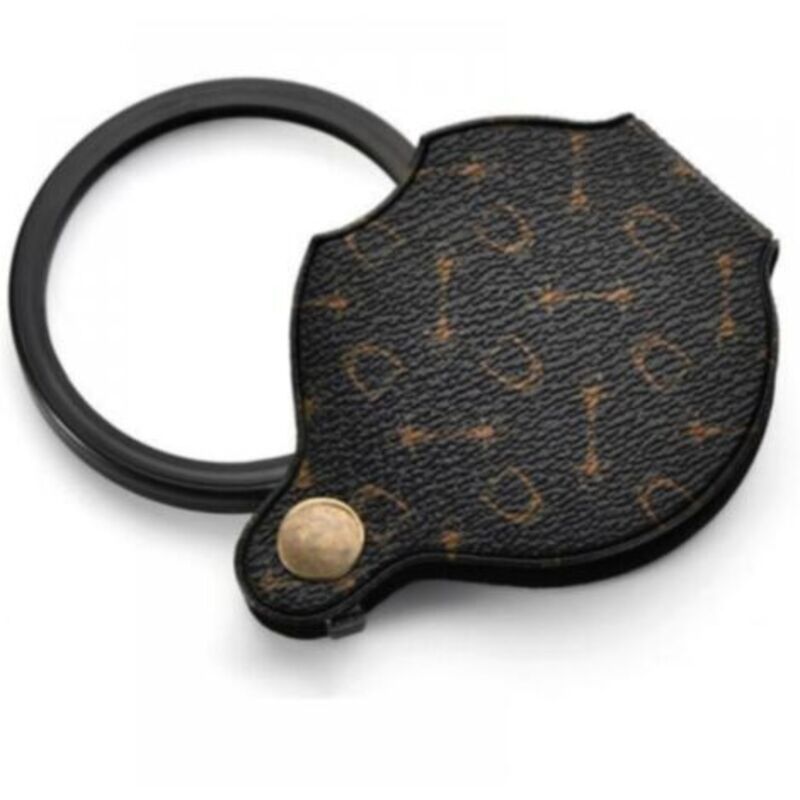 Taschenlupe, Mini-Leselupe, Taschenlupe, Mini-Taschenlupe, Mini-Leselupe, 10-fach faltbar mit drehbarem Lederetui zum Lesen im Büro, für Hobbys, 79