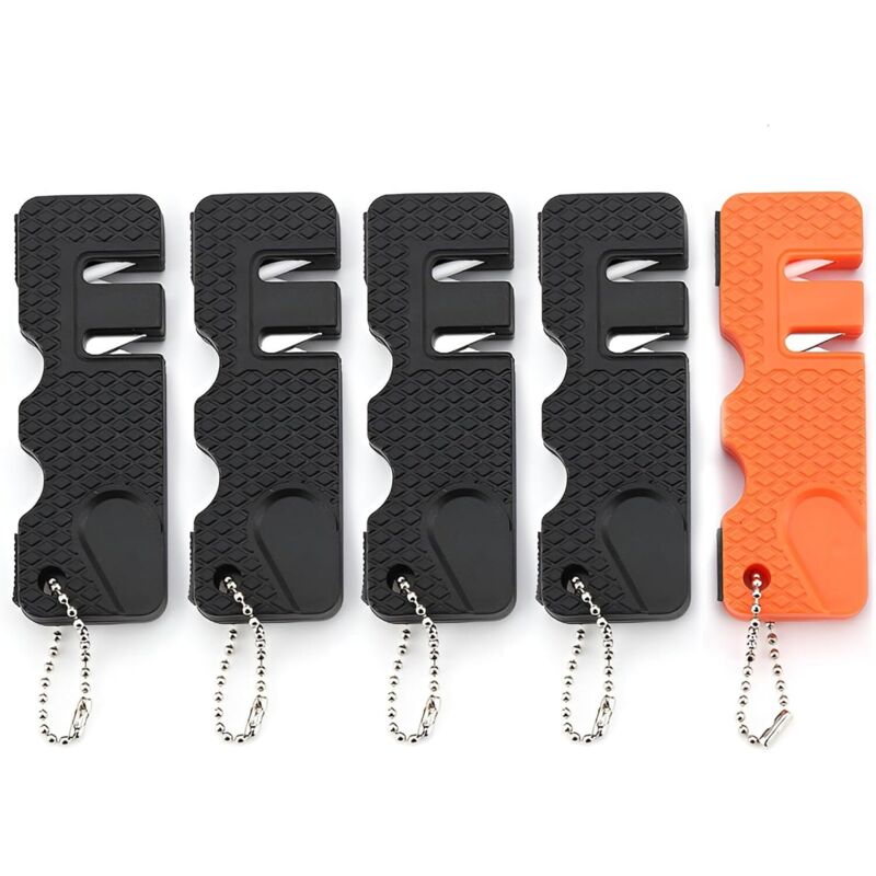 Taschenmesserschärfer-Set, 5-teilig – Messerschärfwerkzeug, Wetzstein, Schleifstein zum Kochen, Campen, Jagen und Wandern