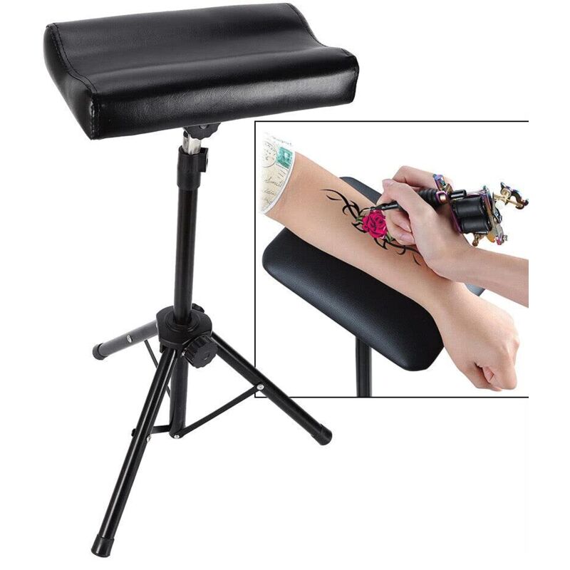 Tattoo Armlehne Fußstütze,Schwere Beinauflage Armlehne Dreibein verstellbar,Abnehmbare Tattoo-Armlehnen