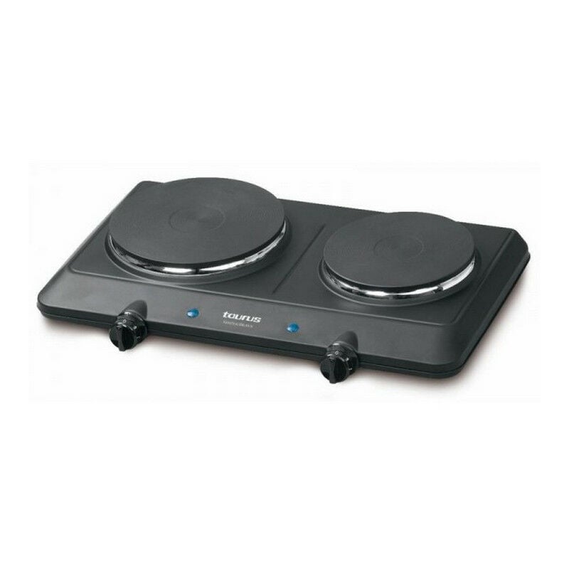 2-brenner 2250w elektroherd - Taurus White And Brown - volcano duo