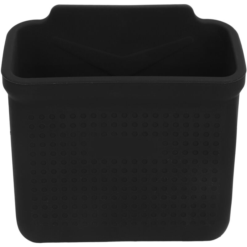 Tbest Auto-Seitentaschen-Organizer mit Klettverschluss, Mittelkonsolen-Handytasche, Ersatz für Model 3 Y, beflockte Oberfläche (SCHWARZ).