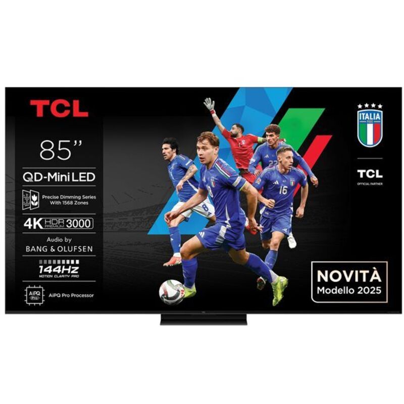 QD-Mini LED Fernseher - TCL - 85C61K - 4K UHD - 144 Hz - Dolby Vision IQ/HDR10+