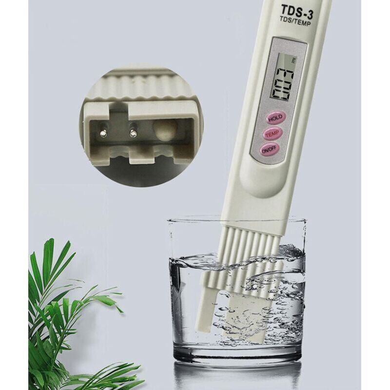 TDS-Messgerät – Trinkwasserqualitätsprüfer – Hohe Genauigkeit – Messbereich: 0–9999 ppm – Digitales Reinheitsmessgerät für Pools, Spas und Aquarien
