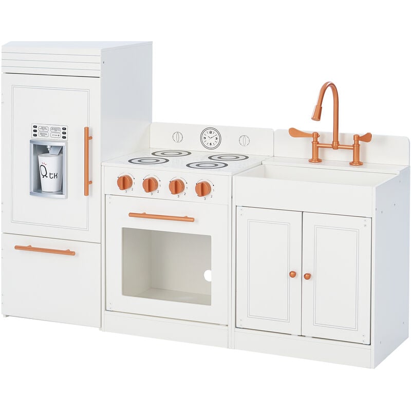Paris Deluxe Kinderküche aus Holz Stilvolles Küchenset in Roségold und Weiß - Teamson Kids