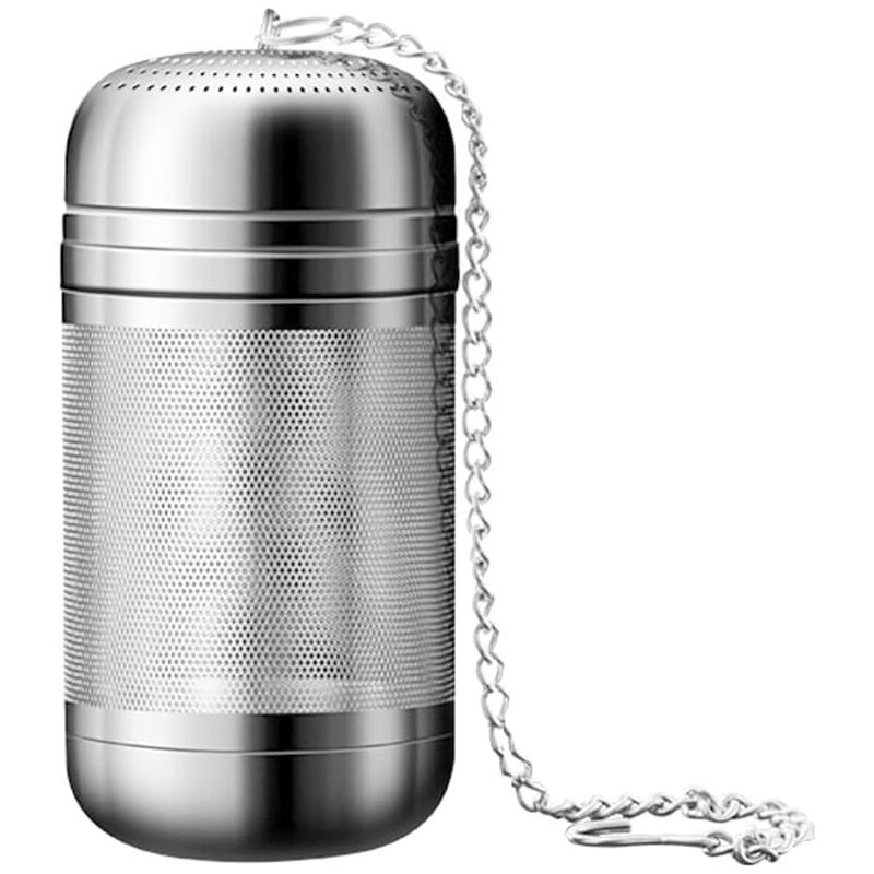 Cyslmuk - Tee-Ei aus Edelstahl mit verlängertem Kettenhaken, feinmaschige Teekugel, wiederverwendbares Tee-Ei für losen Tee, Gewürze und Gewürze