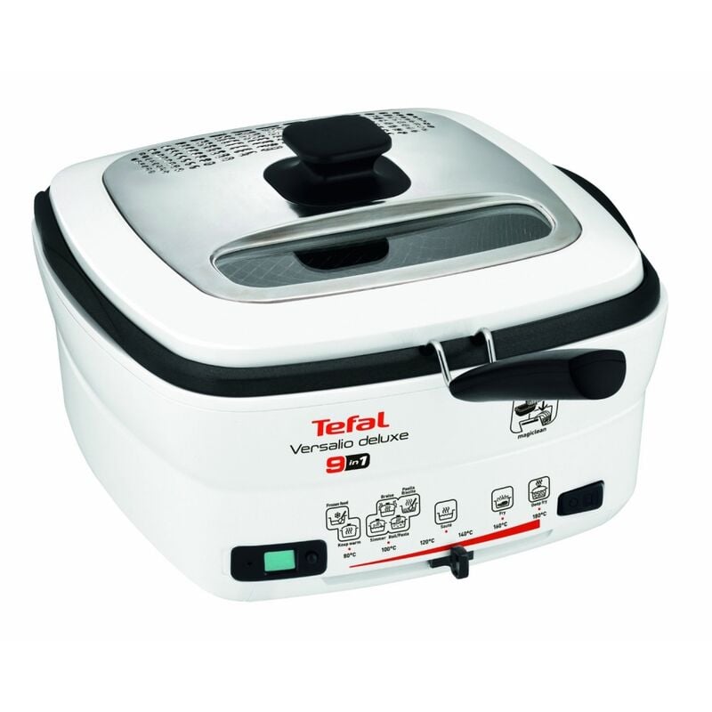 Tefal - fr 4950 Versalio Deluxe 9in1 Multifunktions Fritteuse, Weiß/Schwarz