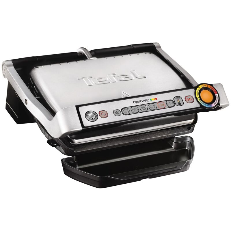 Optigrill+ GC712D34 Kontaktgrill 2000 Watt 80 - 250 °c silber / schwarz - Tefal