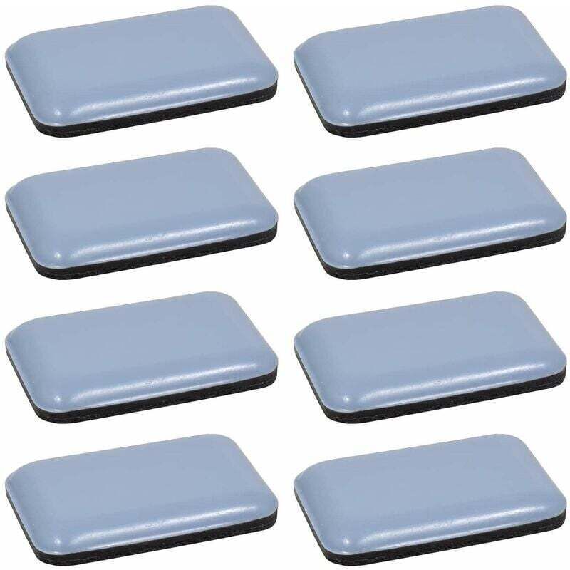 Teflon-Gleiter, selbstklebend, rechteckig, PTFE, 35 x 25 mm, Bodenschutz für Parkett, Stuhlbeine und Möbel