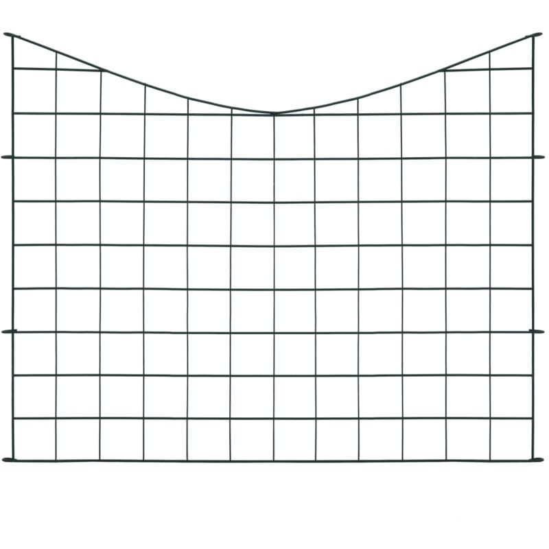 Gartenzaun Set Konkav 77,5x64 cm Grün Vidaxl