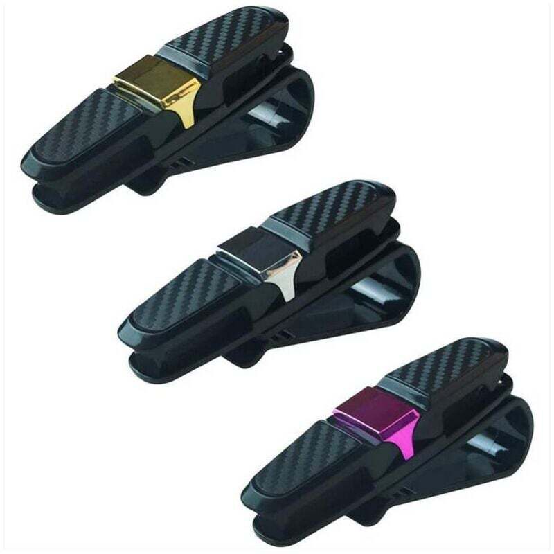 Teile Auto-Brillenhalter ABS Auto-Sonnenblenden-Brillenhalter 180 Grad drehbarer Sonnenbrillenhalter Auto-Kartenclip Doppelenden-Brillenhalter Zubehör