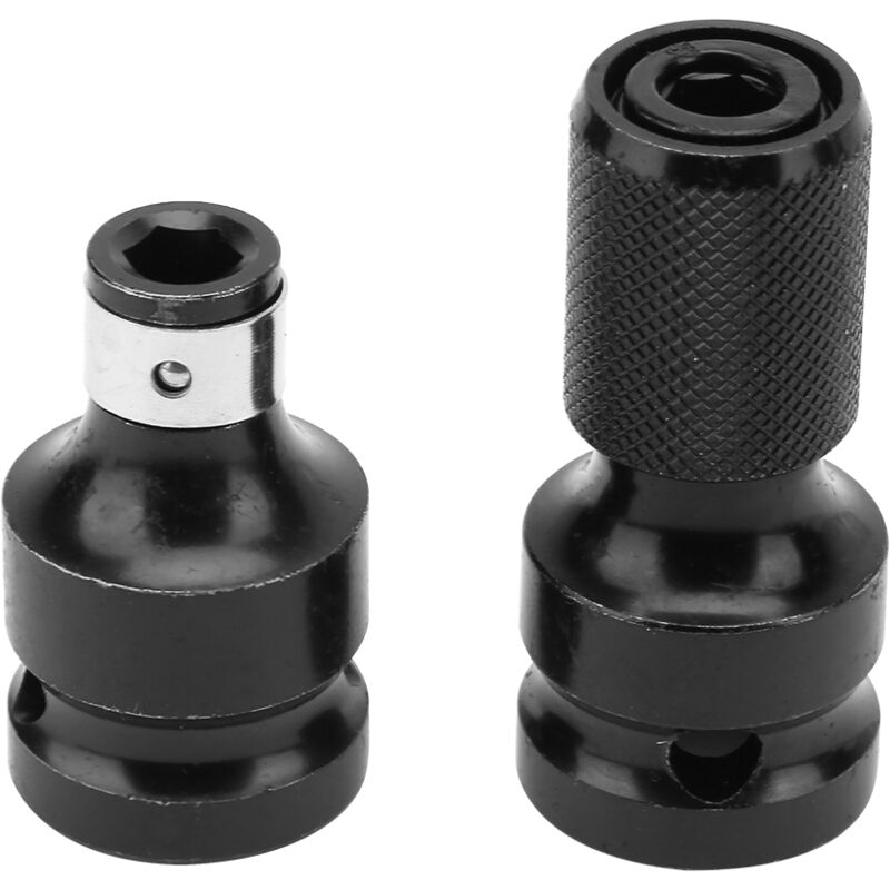 Teleskop-Bohrfutteradapter, 2 Stück 1/2' auf 1/4' Innensechskant für Akkuschrauber, Schnellwechsel-Bohrfutter-Ersatzverlängerung