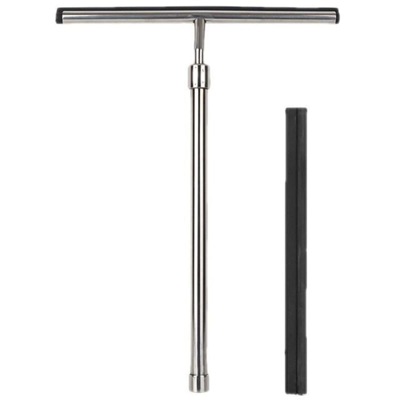 Teleskop-Duschabzieher mit Silikonklinge für Badezimmer, Küche, Auto, Zuhause, Teleskop-Glasabzieher aus Edelstahl