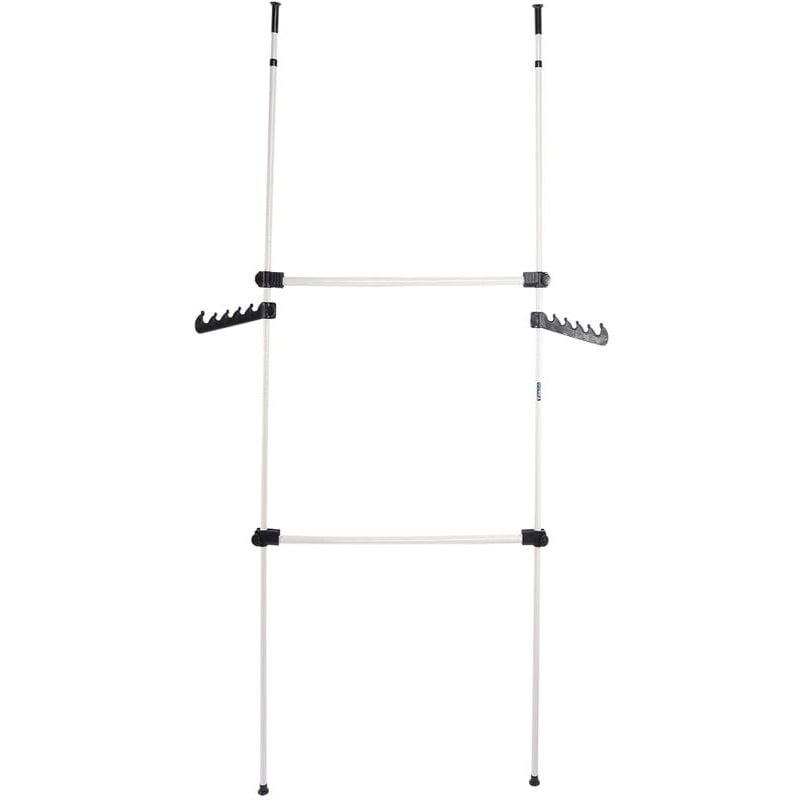 SNQ - Teleskop-Kleiderschranksystem, Teleskop-Kleiderschrank, Kleiderstange, Kleiderständer, Teleskop-Kleidersystem, verstellbare Höhe 281–329 cm,
