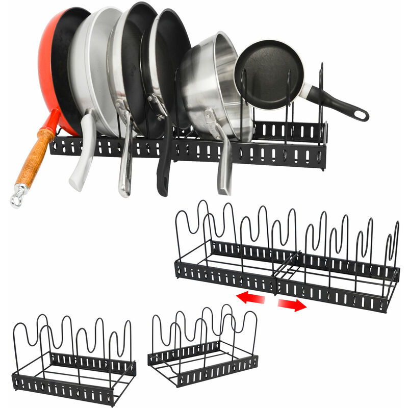 Teleskop Pfannen Organizer 30-57cm Topfdeckel Aufbewahrung xl Topf Regal