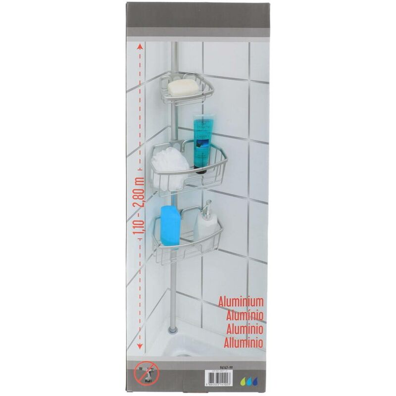 Teleskopsäule 3 körbe - aluminium - Tendance