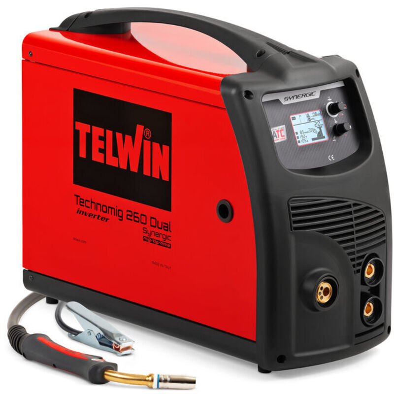 Inverter Multiprozess-Schweißgerät Technomig 260 Dual Synergic - 230V Telwin 816056