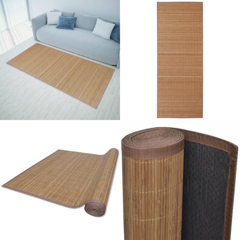 Vidaxl - Teppich Bambus Braun Rechteckig 150x200 cm - Bambus Teppich - Wohnzimmer Teppich - Rechteckiger Teppich - Naturfarbenes Teppich