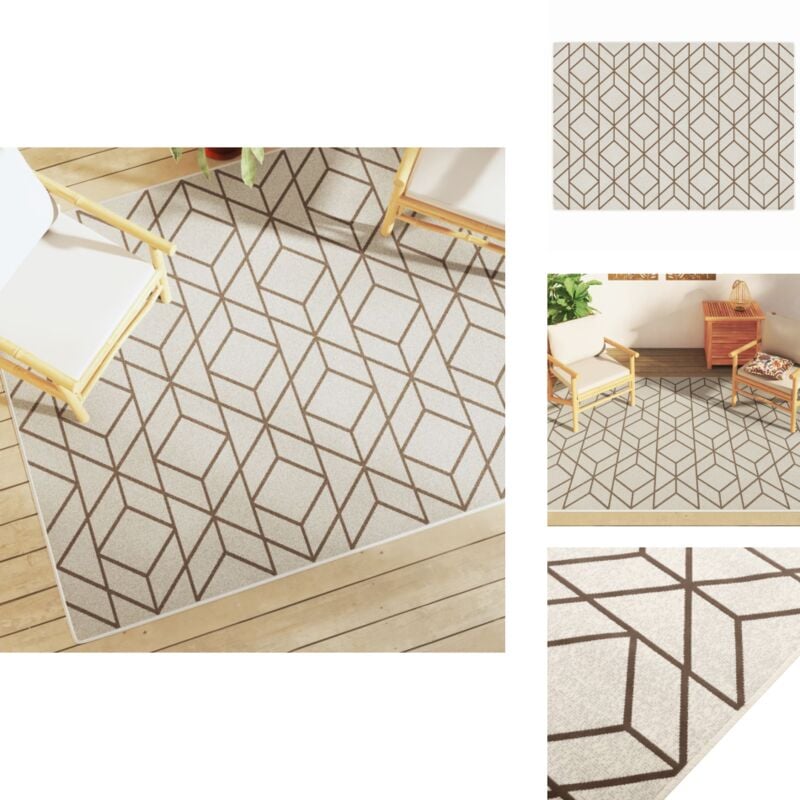 Teppich Kurzflor Mehrfarbig 160x230 cm Rutschfest - Teppich - Kurzflorteppich - Mehrfarbiger Teppich - Geometrischer Teppich - Wohnteppich