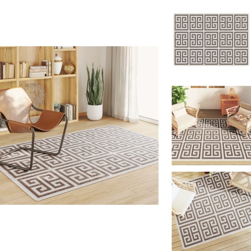 Teppich Kurzflor Mehrfarbig 160x230 cm Rutschfest - Weicher Teppich - Polyester Teppich - DuPont Sorona Fasern - Kurzflorteppich - Vintage Teppich