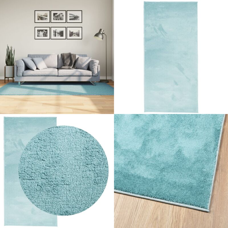 Vidaxl - Teppich oviedo Kurzflor Grün 100x200 cm - Kuscheldecke - Kurzflorteppich - Wohnteppich - Grüner Teppich - Teppich Grün - Home & Living