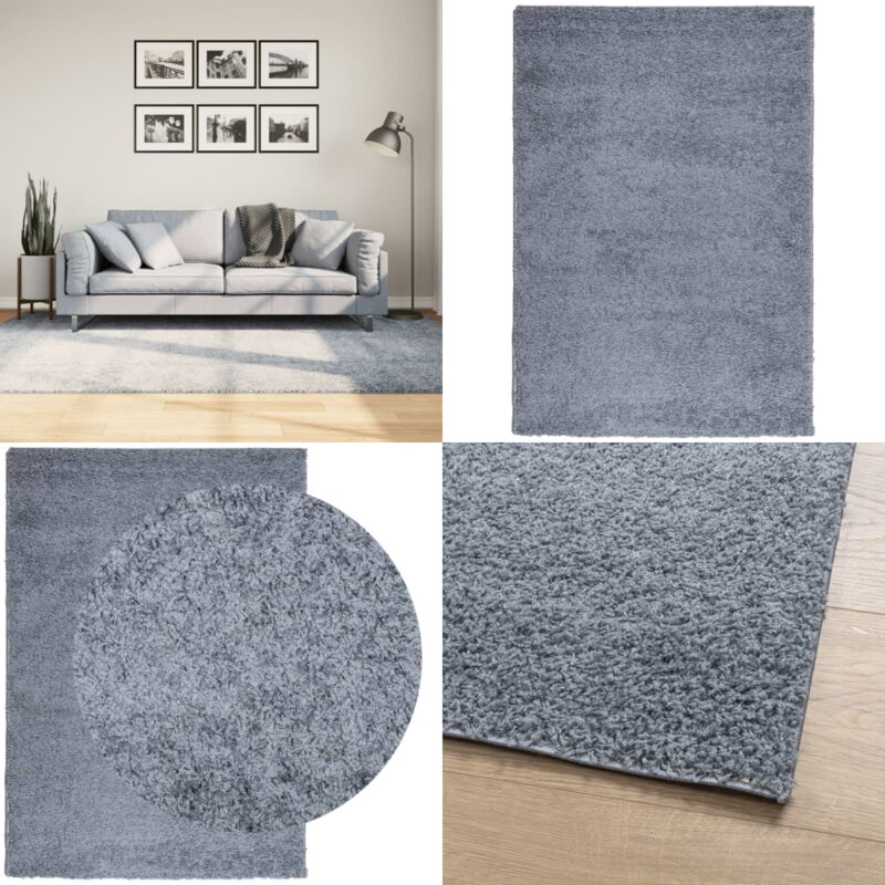 Vidaxl - Teppich Shaggy Hochflor Modern Blau 160x230 cm - Shaggy Teppich - Blau - Hochflor - Wohnzimmer Teppich - Flur Teppich - Home & Living