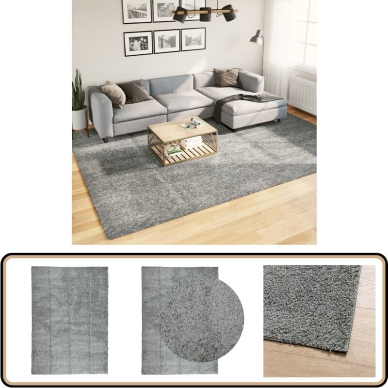 Vidaxl - Teppich Shaggy Hochflor Modern Grün 240x340 cm - Shaggy Teppich - Grüner Teppich - Flauschiger Teppich - Wohnzimmer Teppich
