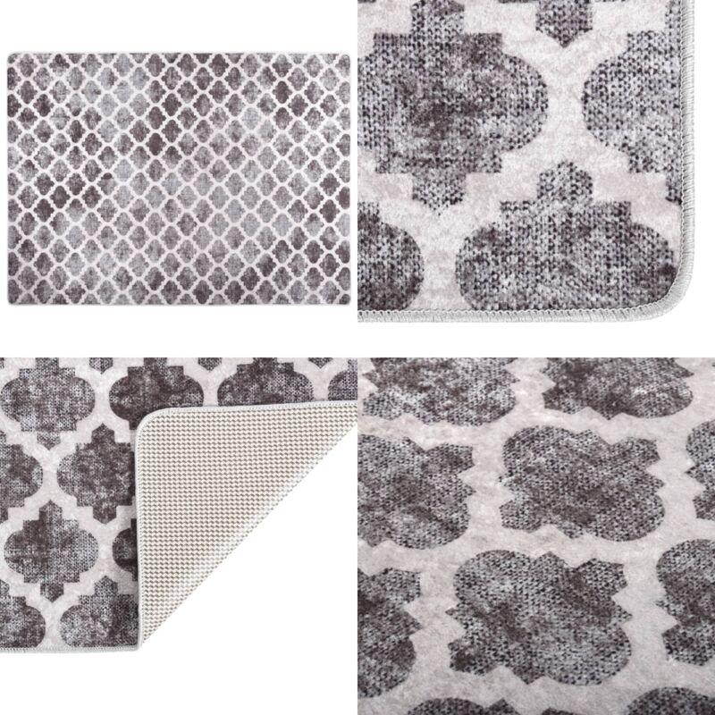 Teppich Waschbar Mehrfarbig 120x180 cm Rutschfest - Samt Teppich - Wohnzimmer Teppich - Flur Teppich - Schlafzimmer Teppich - Multifarben Teppich