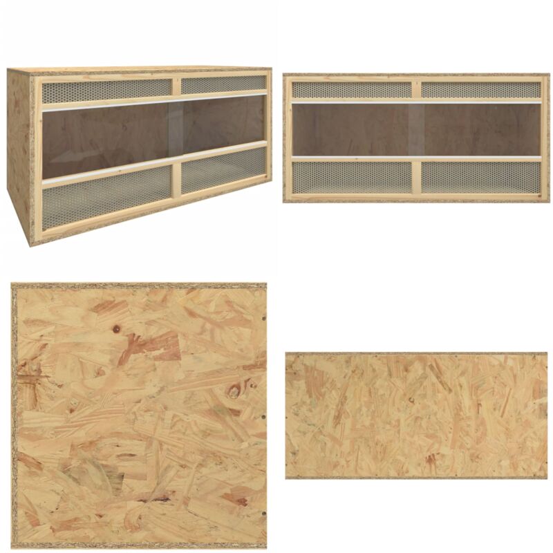 Terrarium Holzwerkstoff 100x47x47 cm - Reptil Terrarium - Terrarium Kleintier - Haustierkäfig - Vogelvoliere - Tiergehege - Home & Living