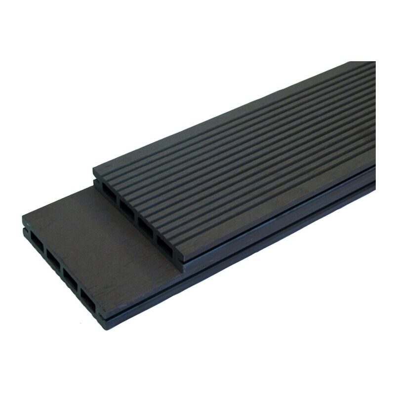 Mccover - Terrassendielen aus Holzverbundwerkstoff mit Wabenstruktur Prima l 220 cm / l12 cm / Dicke 19 mm - Farbe - Anthrazitgrau, Dicke - 19 mm,