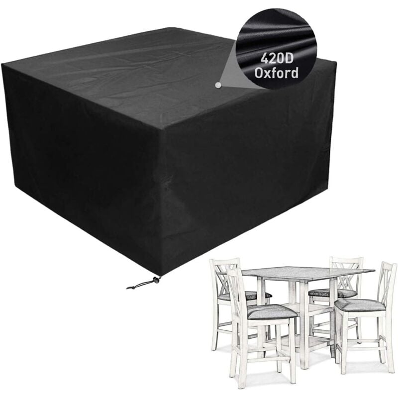 Patio Furniture Cover Waterproof Outdoor Sectional Sofa Set Covers, Outdoor Rectangle Table and Chair Set Covers, Dust Proof Furniture Protective