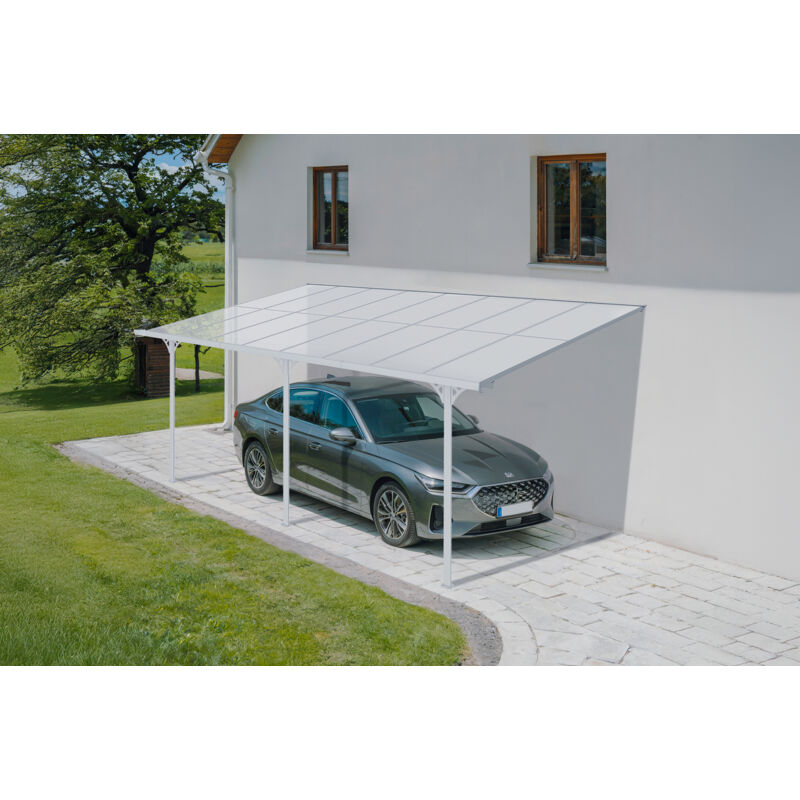 Terrassenüberdachung Carport kleo 500L300 Aluminium Weiß
