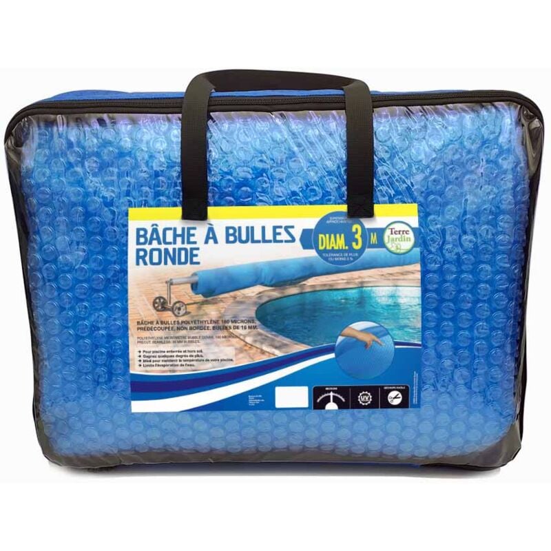 Luftpolsterfolie für runde Pools Blau 6 m - Terre Jardin