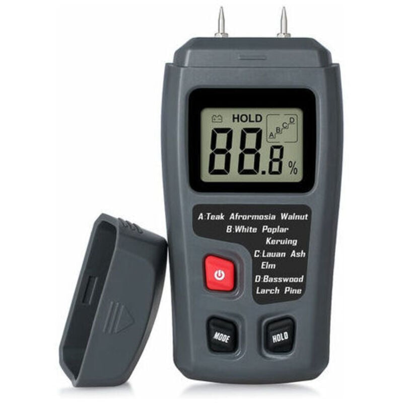 Tragbares Holzfeuchtemessgerät, LCD-Display zur Messung der Feuchtigkeit in Holz und Brennholz