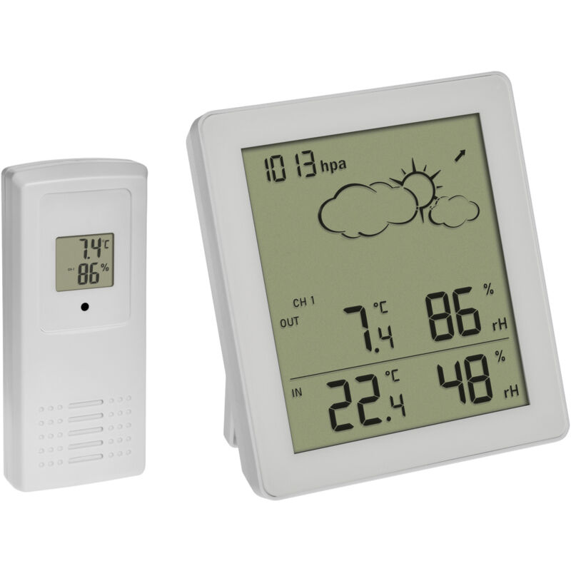 Funk-Wetterstation clear 35.1168.02 Funk-Wetterstation Vorhersage für 12 bis 24 Stunden - Tfa Dostmann