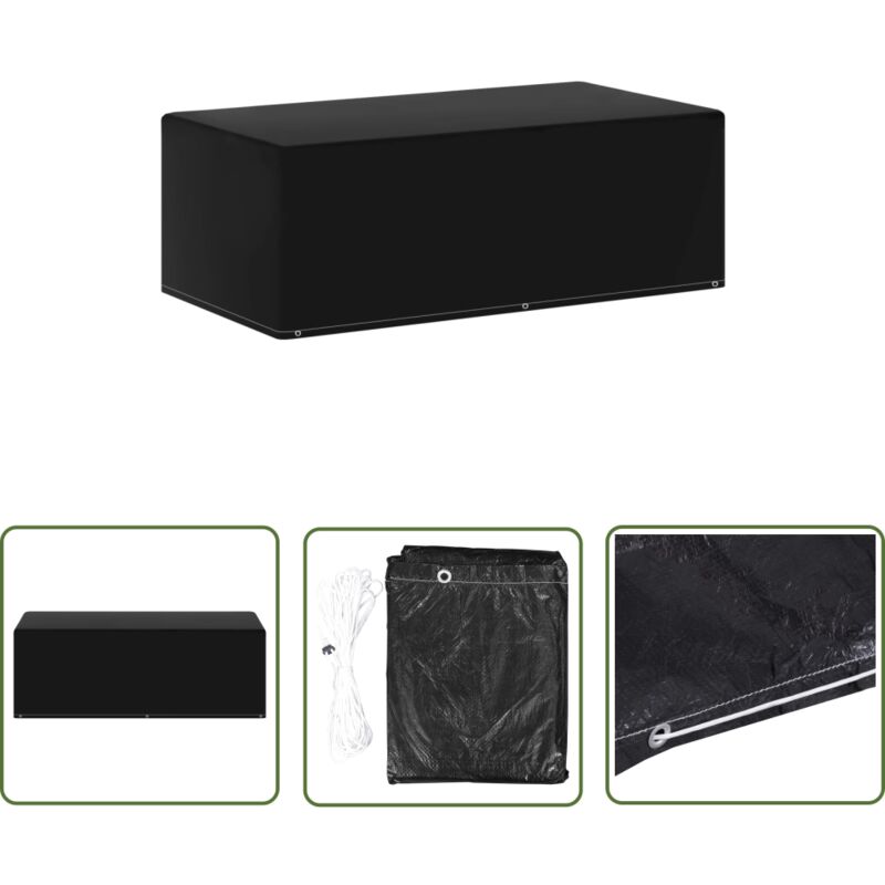 Abdeckung für Gartenmöbel und Gasgrills 6 Ösen 170x90x60 cm - Gartenmöbelschutzhülle - Rattan Möbel Abdecken - Gartenmöbel Abzudecken - Wetterfeste