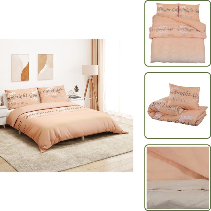 The Living Store - Bettwäsche-Set Rosa 260x220 cm Baumwolle - Bettsachen - Bettwäsche - Rosa Bettwäsche - Baumwollbettwäsche - Duftfreie Bettwäsche