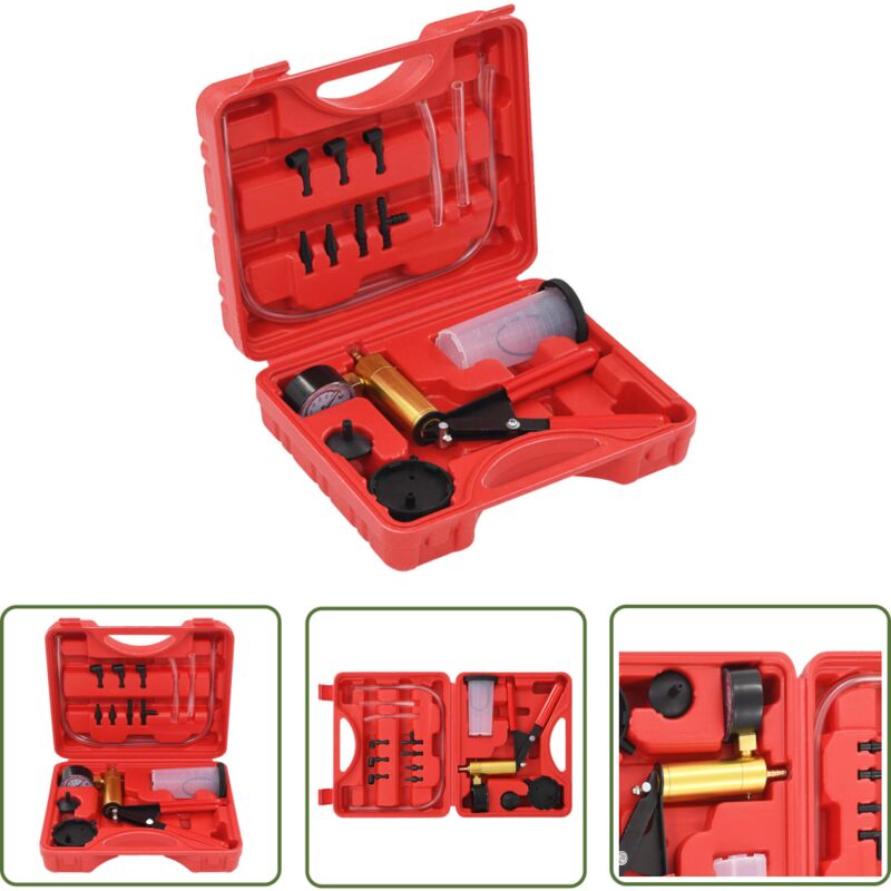 The Living Store - Bremsentlüftungs- und Vakuumpumpensatz - Vakuumpumpe - Bremsentlüftung - Werkstattwerkzeug - Bremsenservice - Autoreparatur