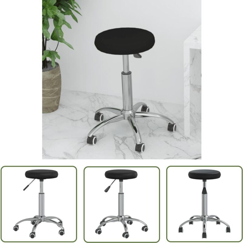 The Living Store - Bürostuhl Drehbar Schwarz Kunstleder - Bürostuhl - Drehstuhl - Schreibtischstuhl - Arbeitsstuhl - Ergonomischer Stuhl