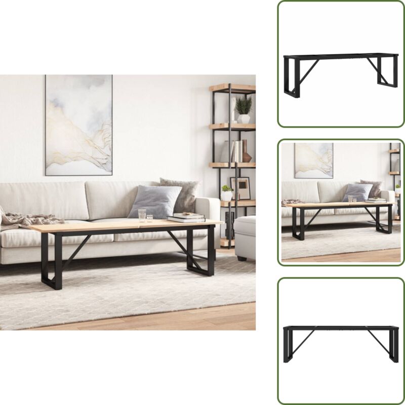 The Living Store - Couchtisch-Gestell in O-Form 140x30x43 cm Gusseisen - Tischbeine - Couchtisch Gestell - Industriel Stil - Metall Beine - Gusseisen