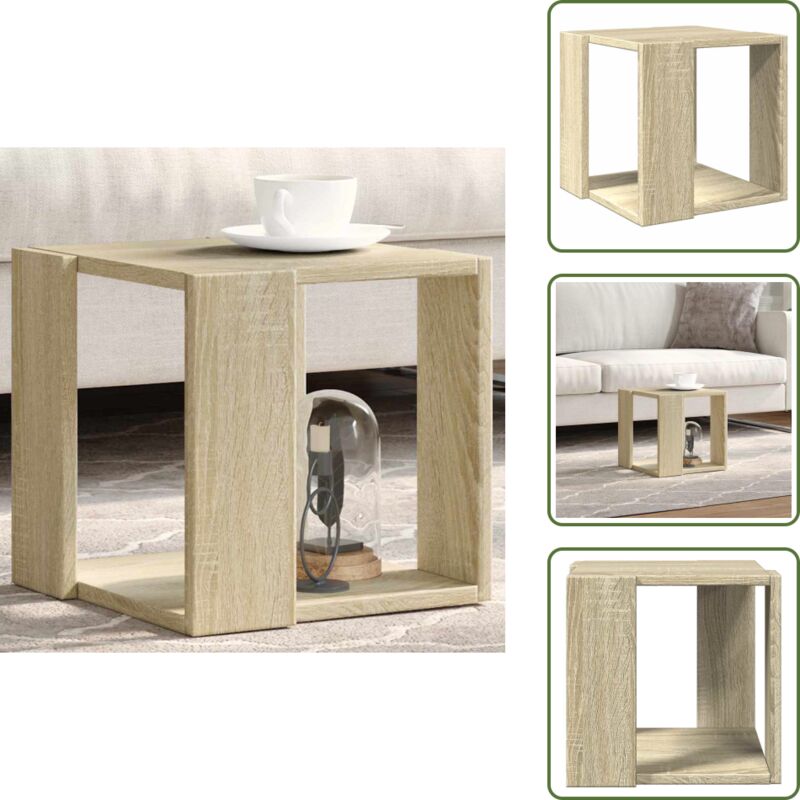 The Living Store - Couchtisch Sonoma-Eiche 32x32x30 cm Holzwerkstoff - Couchtisch - Wohnzimmerschmuck - Esszimmertisch - Holztisch - Sideboard