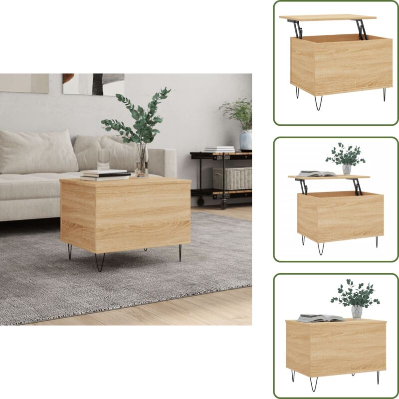Wohnzimmer Couchtisch - vidaXL Couchtisch Sonoma-Eiche 60x44,5x45 cm Holzwerkstoff - Stauraum Couchtisch