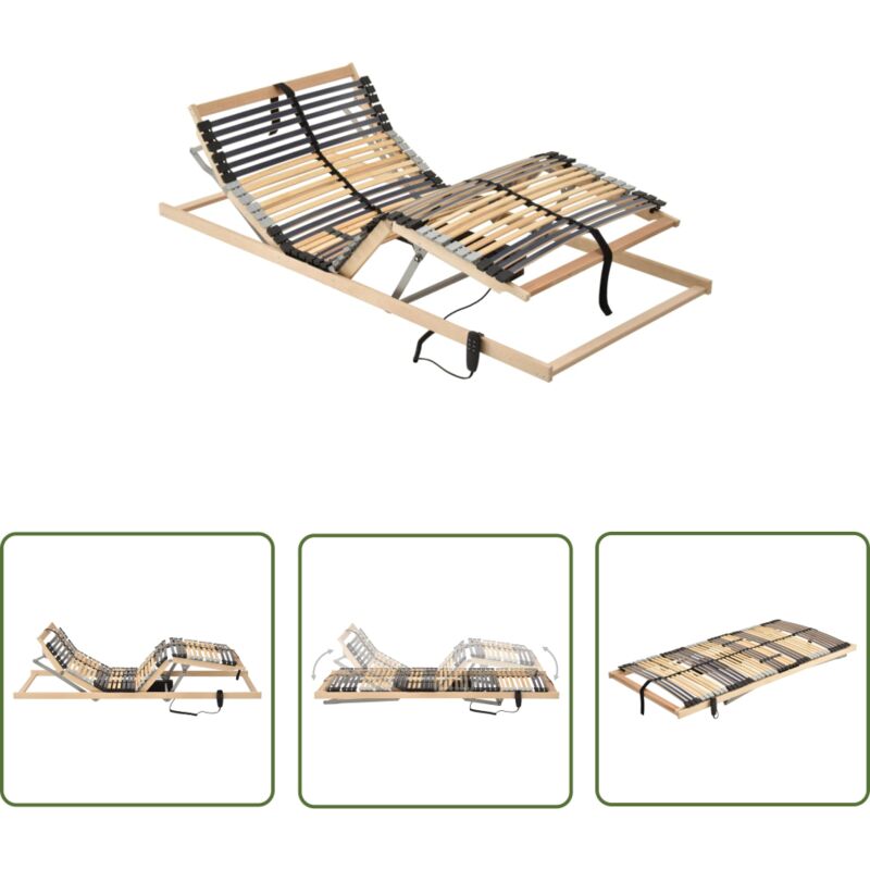 Lattenrost Elektrisch mit 42 Latten 7 Zonen 70x200 cm - Elektrischer Lattenrost - Lattenrost Mit Motor - Bettenrahmen - Lattenrost 70x200
