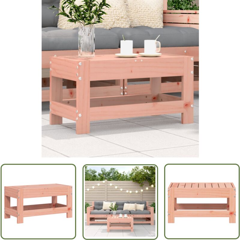 The Living Store - Gartenhocker 62x30x32 cm Massivholz Douglasie - Outdoor Möbel - Gartenhocker - Holz Gartenmöbel - Douglasie Gartenmöbel - Lounge