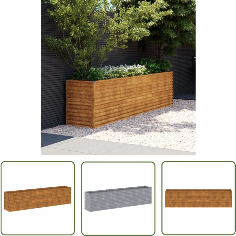 The Living Store - Hochbeet 291x50x69 cm Cortenstahl - Cortenstahl Hochbeet - Rostschutz - Gartendekoration - Balkonbepflanzung - Pflegeleicht
