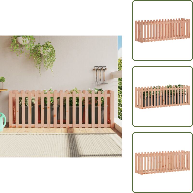 The Living Store - Hochbeet Lattenzaun-Design 200x50x70 cm Massivholz Douglasie - Hochbeet - Holzhochbeet - Gartenhochbeet - Douglasienholz